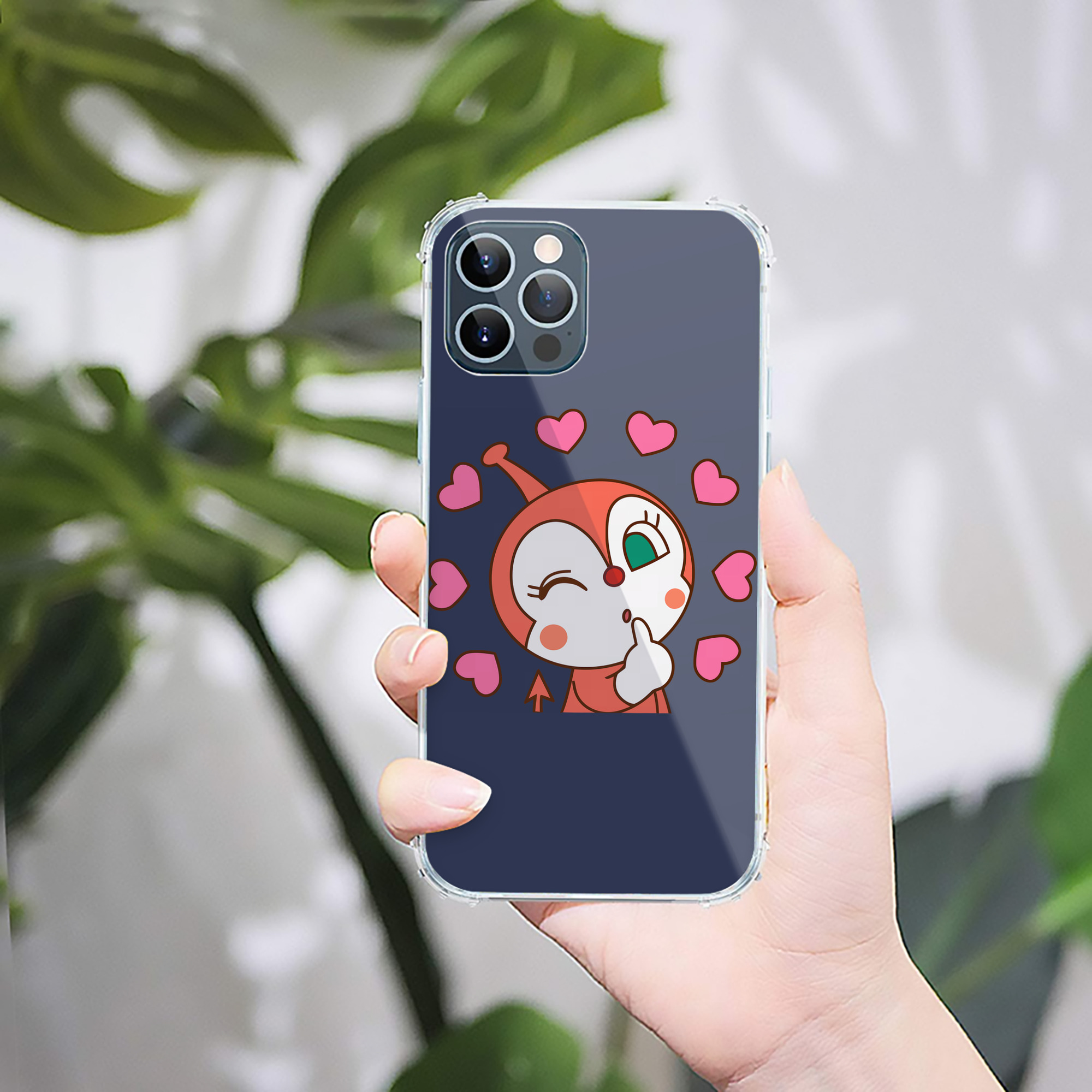 （画像用） アンパンマン Anpanman 【iPhone 12シリーズ対応】透明スマホケース（クリアソフトケース）
